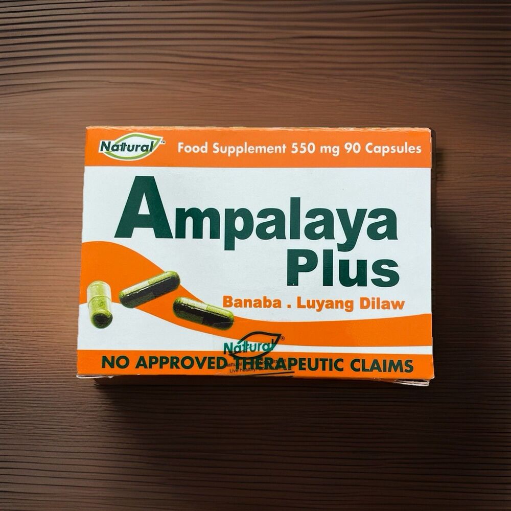 Natural Ampalaya Plus 1 Box 550 Mg 90 Capsules Blood Sugar Support